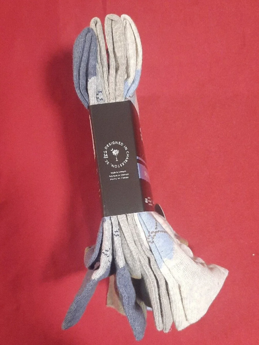 Gold Toe Edition Men's Argyle and Solid Lifestyle Crew Socks - Gray, Green Blue